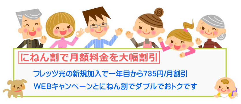 にねん割で月額料金を大幅割引